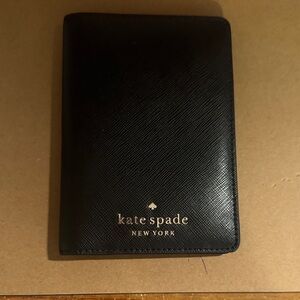 Kate Spade Black Leather Travel Wallet
